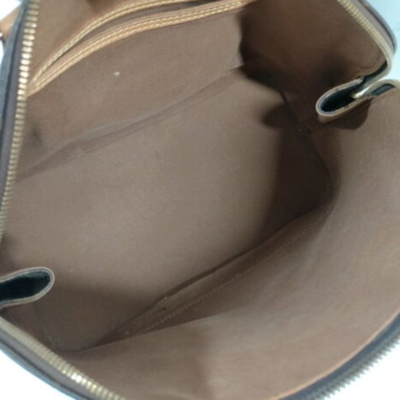 Vintage Louis Vuitton Alma Monogram Logo Leather Handbag Satchel Brown Tan Gold - Picture 4 of 14